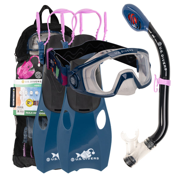 swimming goggles with snorkel AVILA KID SNORKEL SET – U.S. Divers