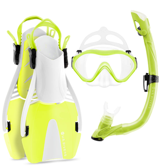 MANTA KIDS SNORKEL SET Green / M